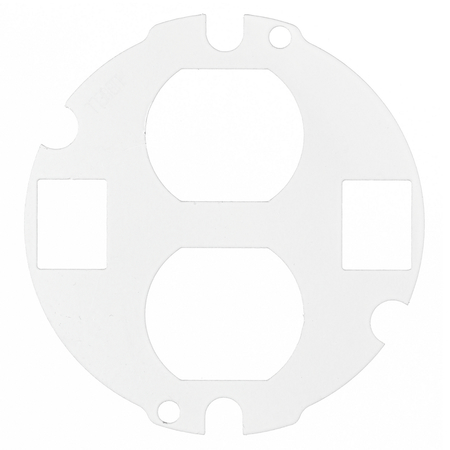 HUBBELL WIRING DEVICE-KELLEMS Sub Plate, Round, Galvanized Steel S1R4SP2X2DUPLEX
